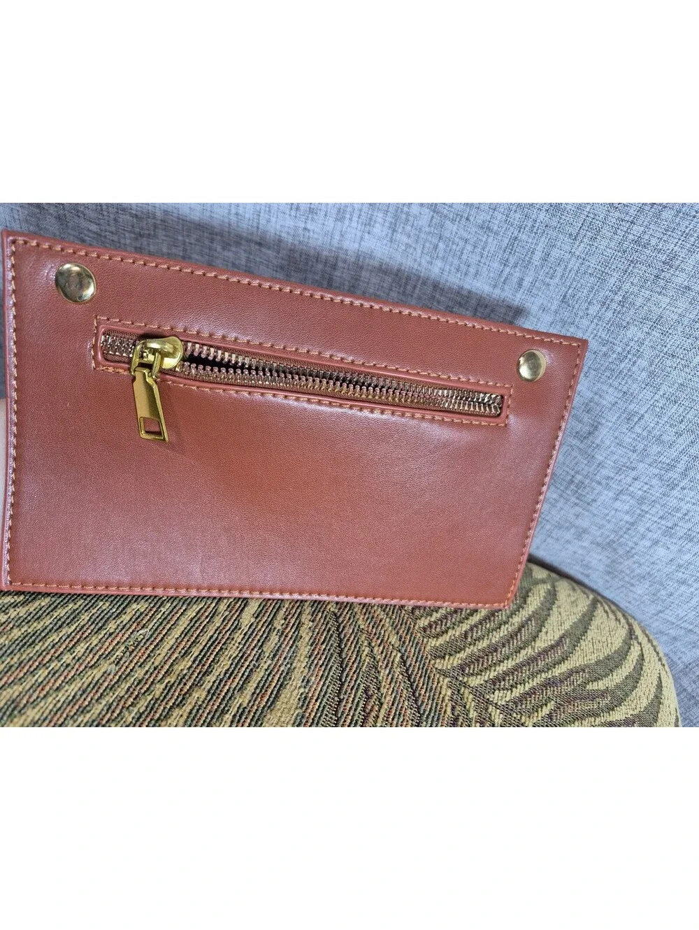 MKF Collection Brown Woven Vegan Leather Crossbody Bag Removable Pouch - Picture 3 of 7